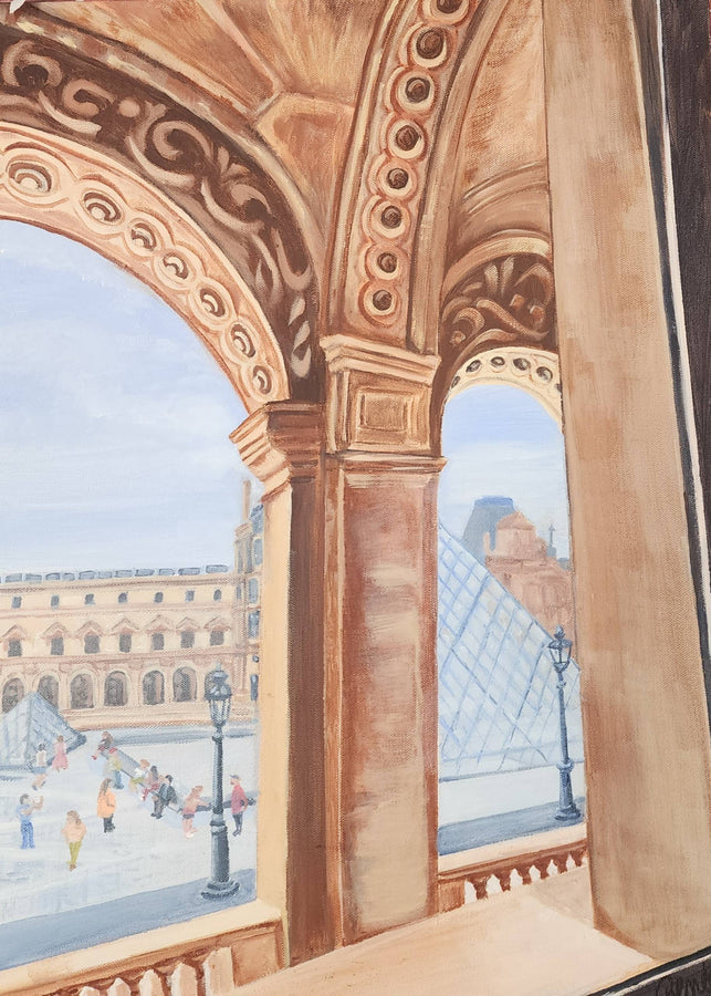 Looking out of the Louvre