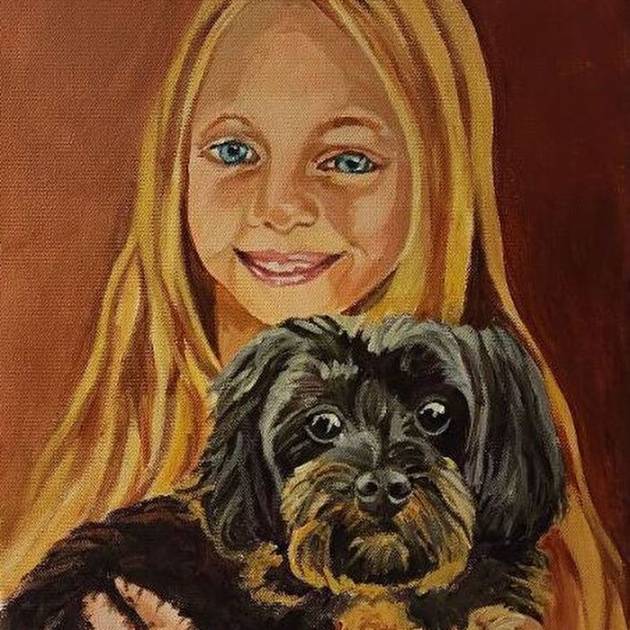 A girl and her Dog